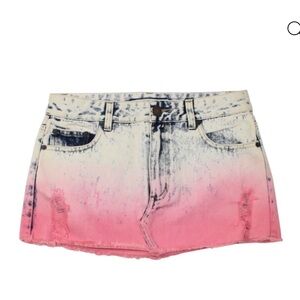 Joyrich Pink and White Gradient Mini Skirt